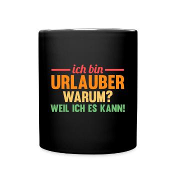 Sommerurlaub Urlauber Urlaub - Tasse einfarbig - Schwarz - Vorne