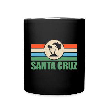 California Surfing Santa Cruz - Full Colour Mug - black - Front