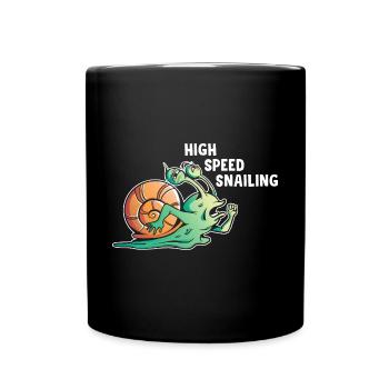 Snail lovers Snail owners sluggish running - Full Colour Mug - black - Front