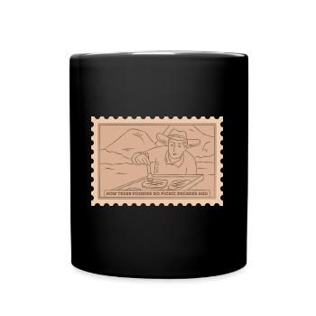 Essen Vergangenheit Design für stolze Texaner - Tasse einfarbig - Schwarz - Vorne
