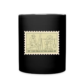 Essen Vergangenheit Design für stolze Texaner - Tasse einfarbig - Schwarz - Vorne