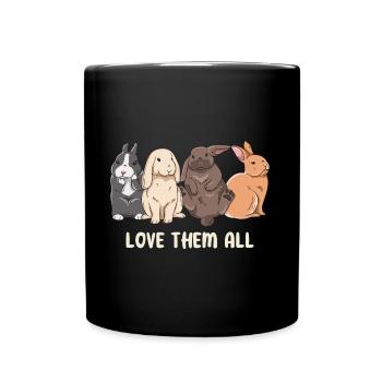 Süße Kaninchen Design für Hasen Besitzer - Tasse einfarbig - Schwarz - Vorne