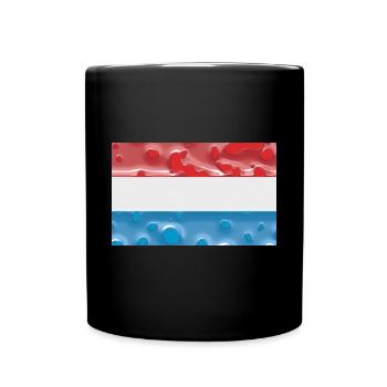 Pays pour le Luxembourg Drapeau luxembourgeois - Mug uni - noir - Devant