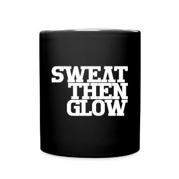 Sweat Then Glow 4 - Tasse einfarbig - Schwarz - Vorne