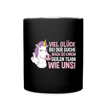 Jobwechsel Arbeit Büro Kollegen Abschiedsgeschenk - Tasse einfarbig - Schwarz - Vorne
