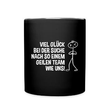 Jobwechsel Arbeit Büro Kollegen Abschiedsgeschenk - Tasse einfarbig - Schwarz - Vorne