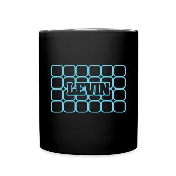 Männername Levin - Tasse einfarbig - Schwarz - Vorne