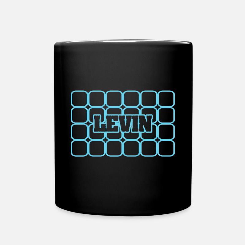Männername Levin - Tasse einfarbig - Schwarz