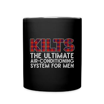 Jupe Tartan Kilt Ecossais - Mug uni - noir - Devant