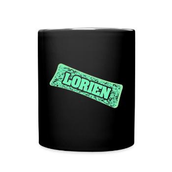 Geburtsname Lorien - Tasse einfarbig - Schwarz - Vorne