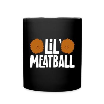 Fleischbällchen Italien Italienisches Essen - Tasse einfarbig - Schwarz - Vorne