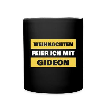 Geschenk für Gideon - Tasse einfarbig - Schwarz - Vorne
