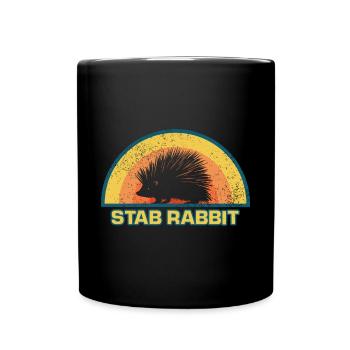 Stab Kaninchen Stachelschwein Wildlife - Tasse einfarbig - Schwarz - Vorne