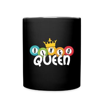 Bingo Queen Funny Lucky Gambling - Tasse einfarbig - Schwarz - Vorne
