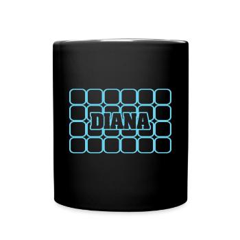Men's name Diana - Full Colour Mug - black - Front