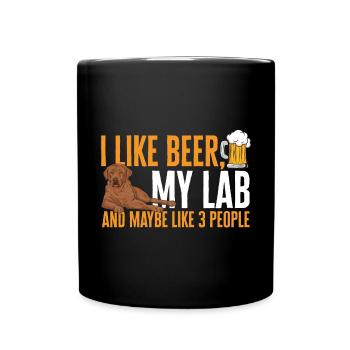 Foxred Labrador Fox Red Labrador Retriever - Full Colour Mug - black - Front