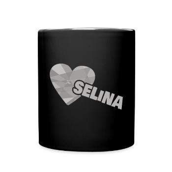 Geschenk für Selina - Tasse einfarbig - Schwarz - Vorne