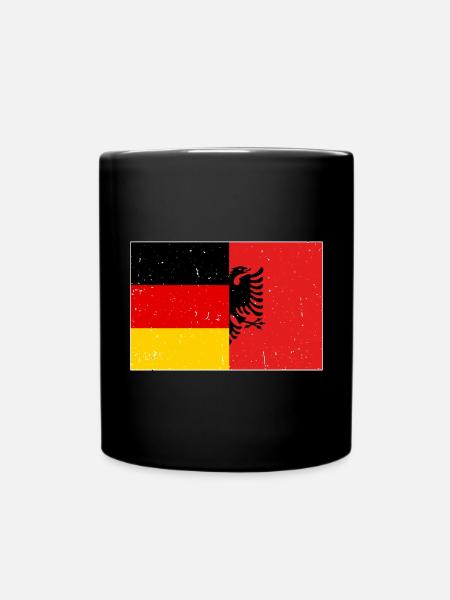 Albanische Flagge Albanischer Adler Shqiponja - Tasse einfarbig - Schwarz