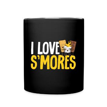 S'more Lagerfeuer Marshmallow Camping - Tasse einfarbig - Schwarz - Vorne