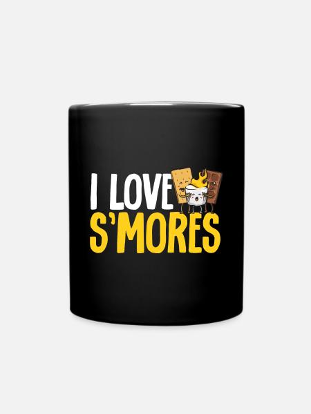 S'more Lagerfeuer Marshmallow Camping - Tasse einfarbig - Schwarz