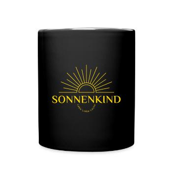 SONNENKIND - LEBE LIEBE LACHE - Tasse einfarbig - Schwarz - Vorne