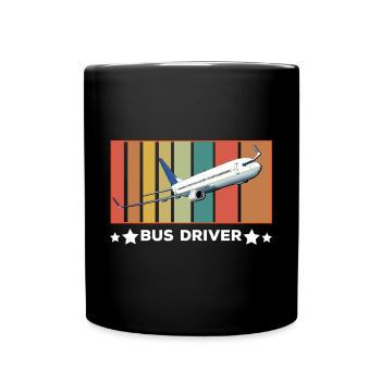 Airplane Bus Driver - Airplane Pilot Travel Travel - Full Colour Mug - black - Front