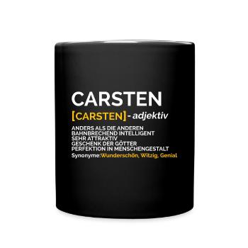Carsten - Tasse einfarbig - Schwarz - Vorne