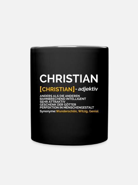 Christian - Tasse einfarbig - Schwarz