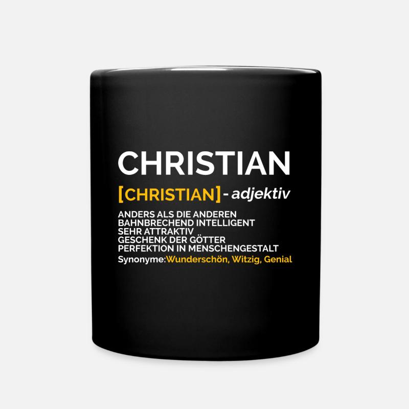Christian - Tasse einfarbig - Schwarz