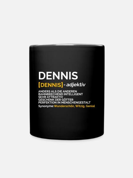Dennis - Tasse einfarbig - Schwarz