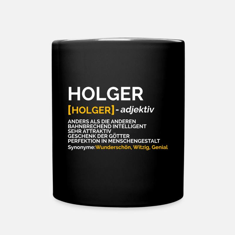 Holger - Tasse einfarbig - Schwarz