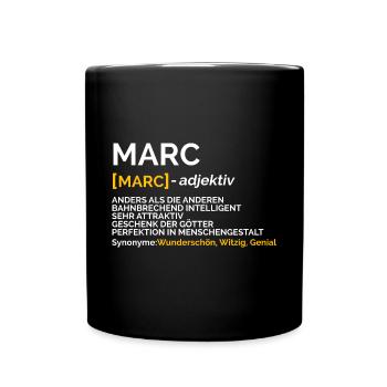 Marc - Tasse einfarbig - Schwarz - Vorne