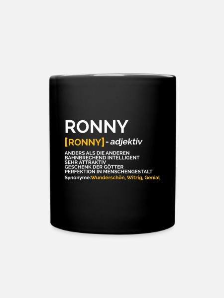 Ronny - Tasse einfarbig - Schwarz