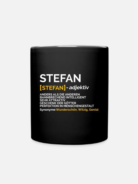 Stefan - Tasse einfarbig - Schwarz