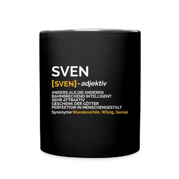 Sven - Tasse einfarbig - Schwarz - Vorne