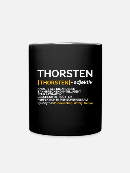 Thorsten - Tasse einfarbig - Schwarz