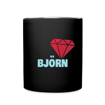 Edel Björn - Tasse einfarbig - Schwarz - Vorne