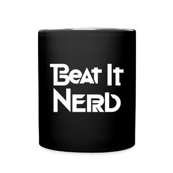 Beat it Nerd 9 - Full Colour Mug - black - Front
