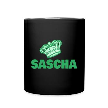 Sascha as a first name - Full Colour Mug - black - Front