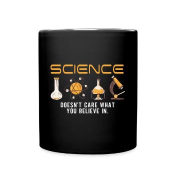 Science - It doesn't matter what you believe in - Full Colour Mug - black - Front