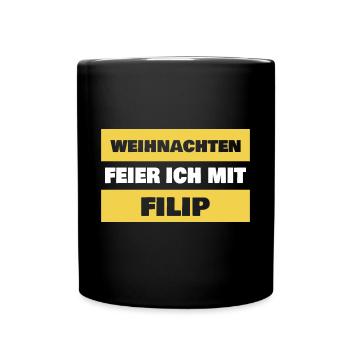 Geschenk für Filip - Tasse einfarbig - Schwarz - Vorne