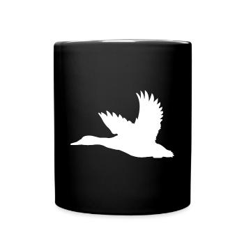 Ente – Perfekt für Jäger und Naturfreund - Tasse einfarbig - Schwarz - Vorne