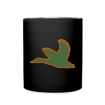 Ente – Perfekt für Jäger und Naturfreunde - Tasse einfarbig - Schwarz - Vorne