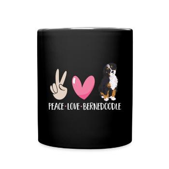 Bernedoodle Dog - Full Colour Mug - black - Front