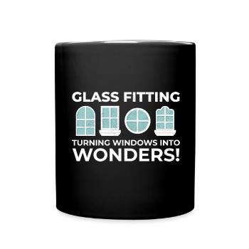 Verglaser Fenster Glasbeschlag Monteur Glasarbeiten - Tasse einfarbig - Schwarz - Vorne