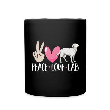 Labrador Retriever blanc Labrador Labrador blanc - Mug uni - noir - Devant