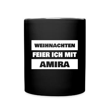 Vorname Amira - Tasse einfarbig - Schwarz - Vorne