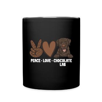Chocolate Brown Labrador Retriever Dog - Full Colour Mug - black - Front