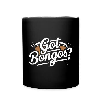 Bongo Musik Geschenk - Tasse einfarbig - Schwarz - Vorne