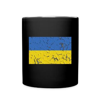 Ukraine - Tasse einfarbig - Schwarz - Vorne